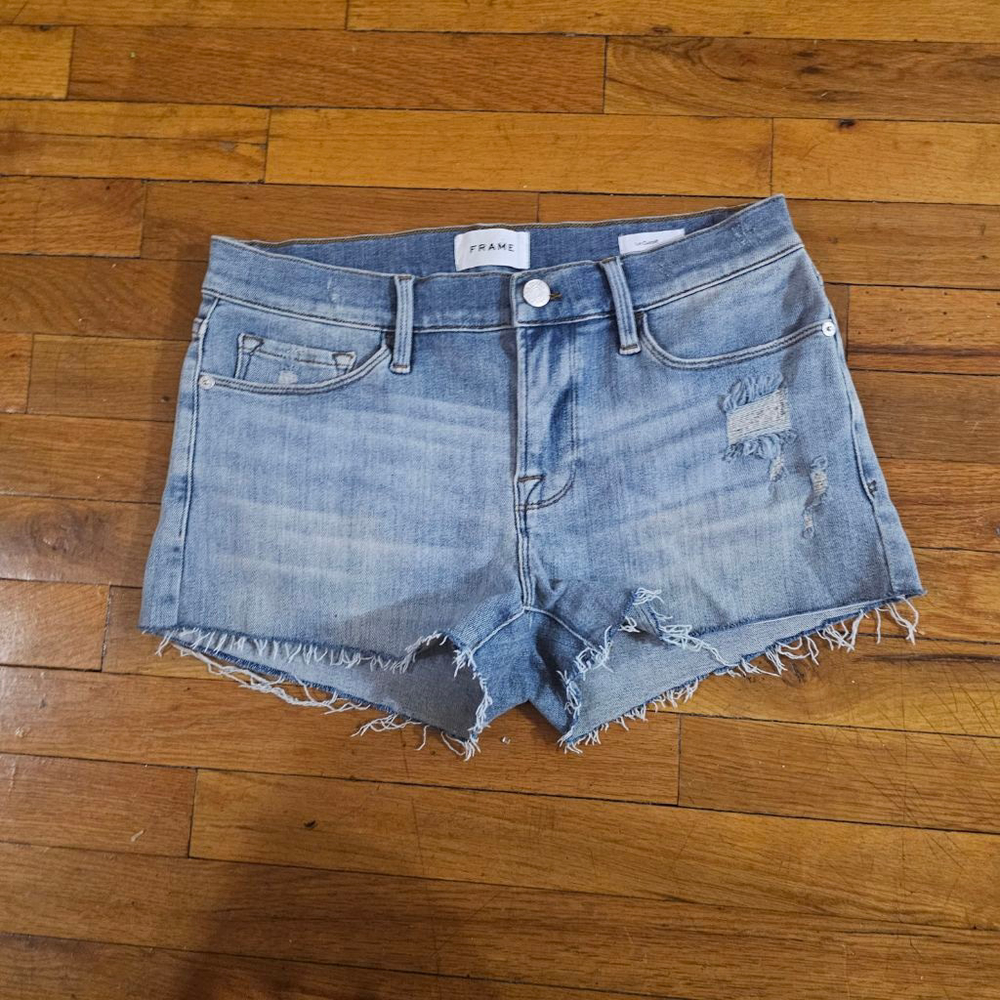 FRAME Blue Le Cutoff Jean Shorts Size 27
